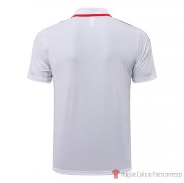 Maglia Polo Manchester United 2021-22 Blanco Y Rojo