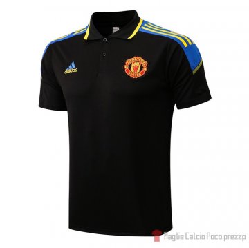 Maglia Polo Manchester United 22-23 Negro