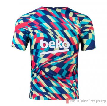 Maglia Pre Partido Del Barcellona 20-21 Blu