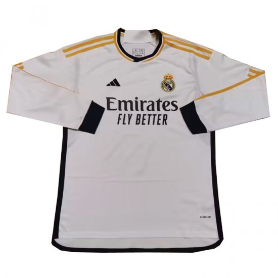 Maglia Real Madrid Home Maniche Lunghe 23-24 - Clicca l'immagine per chiudere
