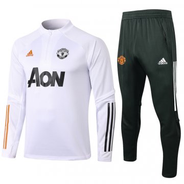 Tuta Da Track Felpa Manchester United Bambino 20-21 Bianco Tuta Da Track Felpa Manchester United Bambino 20-21 Bianco
