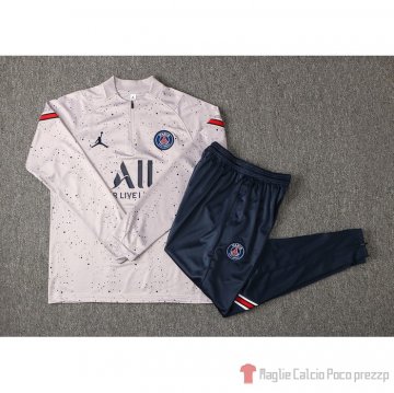 Tuta Da Track Felpa Paris Saint-germain Jordan 2021-22 Grigio