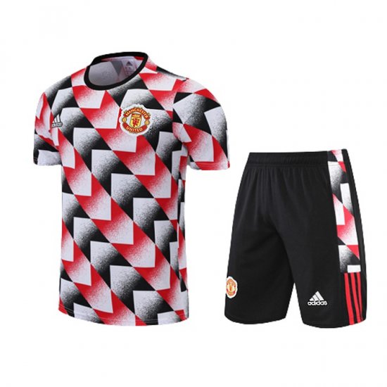 Tuta Da Track Manchester United Manica Corta 22-23 Nero E Rosso - Pantalon Corto - Clicca l'immagine per chiudere