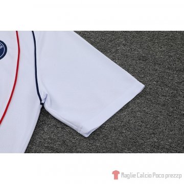 Tuta Da Track Paris Saint-germain Jordan Manica Corta 2022-23 Bianco - Pantalon Corto