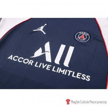 Tuta Da Track Paris Saint-germain Jordan Manica Corta 22-23 Blu - Pantalon Corto