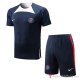 Tuta Da Track Paris Saint-germain Manica Corta 2022-2023 Blu - Pantalon Corto