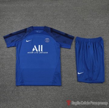 Tuta Da Track Paris Saint-germain Manica Corta 2022-23 Blu - Pantalon Corto