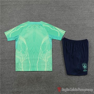 Chandal Del Brasil Manica Corta 2022-23 Verde - Pantalon Corto