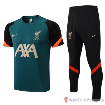 Tuta da Track Liverpool Manica Corta 22-23 Verde Tuta da Track Liverpool Manica Corta 22-23 Verde