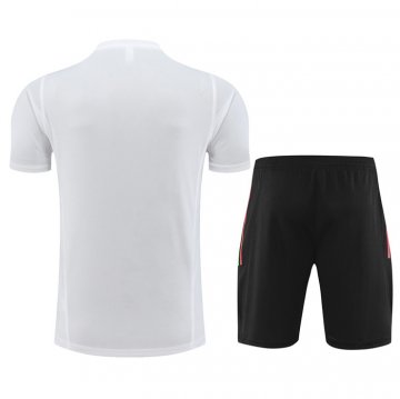 Tuta da Track Manchester United Manica Corta 23-24 Blanco - Pantalon Corto