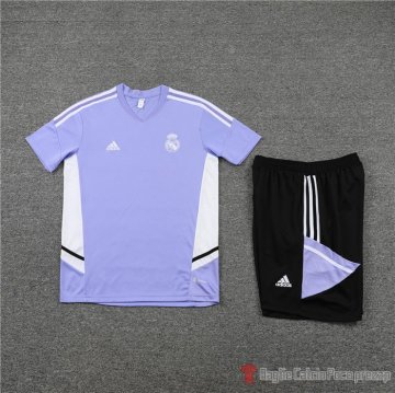 Chandal Del Real Madrid Manica Corta 2022-23 Purpura - Pantalon Corto