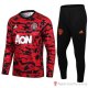 Tuta Da Track Felpa Manchester United 2021 Rojo Y Negro