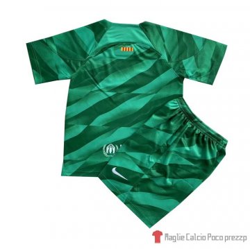 Maglia Barcellona Portiere Bambino 23-24 Verde