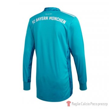 Maglia Bayern Munich Portiere Manica Lunga 20-21 Blu