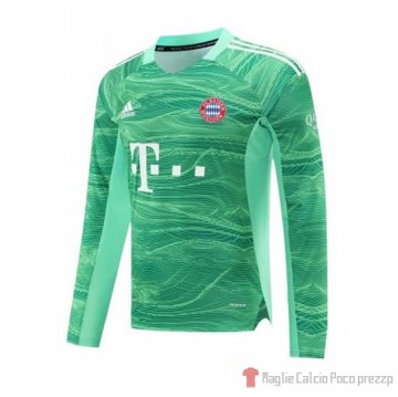 Maglia Bayern Munich Portiere Manica Lunga 21-22 Verde Maglia Bayern Munich Portiere Manica Lunga 21-22 Verde