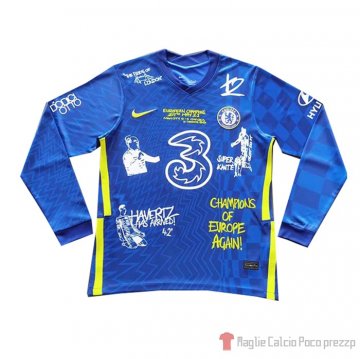 Maglia Chelsea 42 Champions Special Manica Lunga 21-22 Maglia Chelsea 42 Champions Special Manica Lunga 21-22