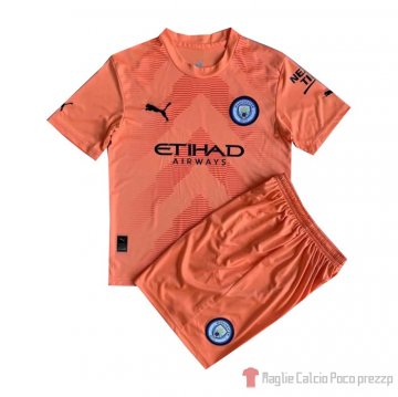 Maglia Manchester City Portiere Bambino 22-23 Naranja