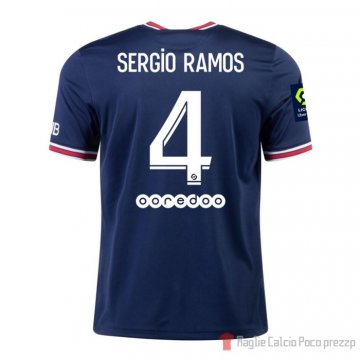 Maglia Paris Saint-germain Giocatore Sergio Ramos Home 21-22 Maglia Paris Saint-germain Giocatore Sergio Ramos Home 21-22