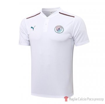 Maglia Polo Del Manchester City 21-22 Blanco