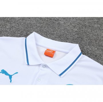 Maglia Polo Manchester City 2022-23 Blu E Bianco