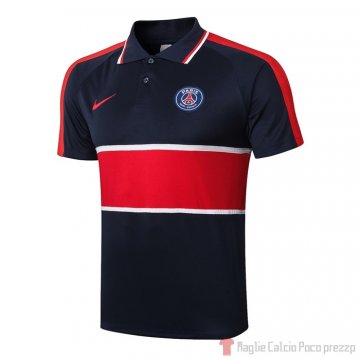 Maglia Polo Paris Saint-Germain 2020/2021 Blu e Rosso