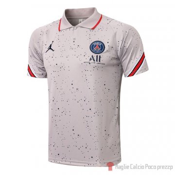 Maglia Polo Paris Saint-germain Jordan 21-22 Grigio Maglia Polo Paris Saint-germain Jordan 21-22 Grigio