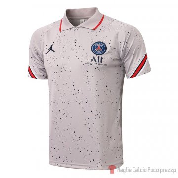 Maglia Polo Paris Saint-germain Jordan 21-22 Grigio