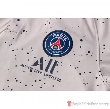 Maglia Polo Paris Saint-germain Jordan 21-22 Grigio