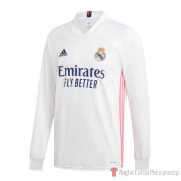 Maglia Real Madrid Home Maniche Lunghe 20-21 Maglia Real Madrid Home Maniche Lunghe 20-21
