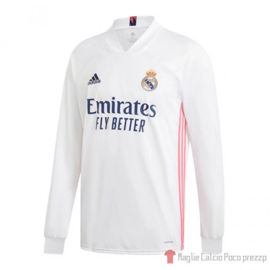 Maglia Real Madrid Home Maniche Lunghe 20-21 - Clicca l'immagine per chiudere