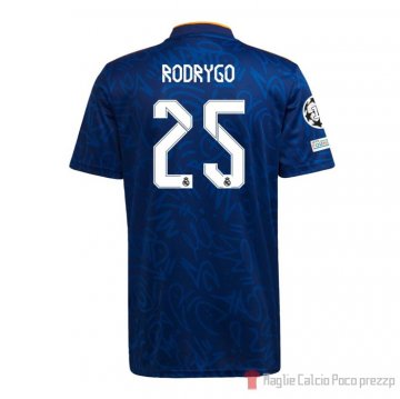 Maglia Real Madrid Giocatore Rodrygo Away 21-22 Maglia Real Madrid Giocatore Rodrygo Away 21-22