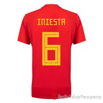 Maglia Spagna Giocatore A.iniesta Home 2018 Maglia Spagna Giocatore A.iniesta Home 2018
