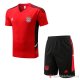 Tuta Da Track Bayern Munich Manica Corta 2022-2023 Rosso - Pantalon Corto