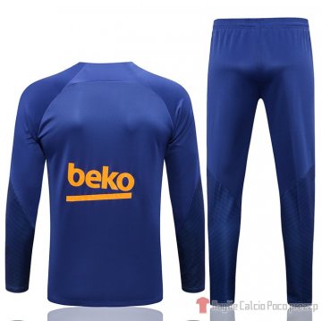 Tuta Da Track Felpa Barcellona Bambino 22-23 Blu