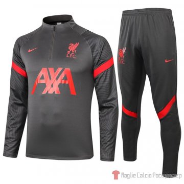 Tuta Da Track Felpa Liverpool 20-21 Grigio Tuta Da Track Felpa Liverpool 20-21 Grigio
