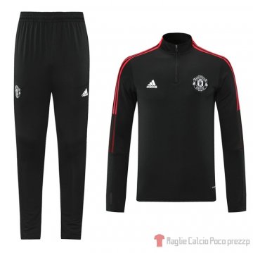 Tuta Da Track Felpa Manchester United 2021-22 Nero Tuta Da Track Felpa Manchester United 2021-22 Nero
