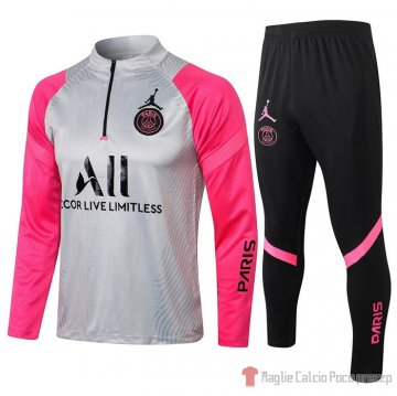 Tuta Da Track Felpa Paris Saint-germain Bambino 21-22 Grigio Tuta Da Track Felpa Paris Saint-germain Bambino 21-22 Grigio