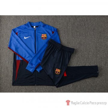 Tuta Da Track Giacca Barcellona 2021-22 Blu E Rosso