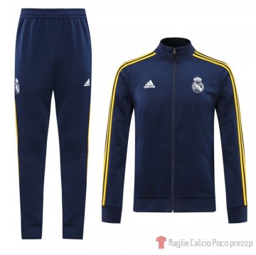 Tuta Da Track Giacca Real Madrid 2020-21 Blu Marino Tuta Da Track Giacca Real Madrid 2020-21 Blu Marino