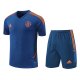 Tuta Da Track Manchester United Manica Corta 2022-23 Blu - Pantalon Corto