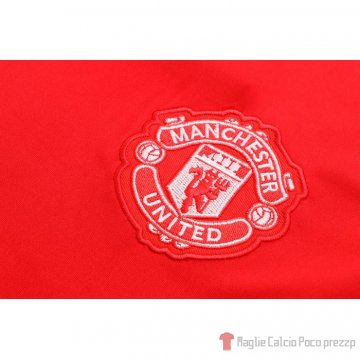 Tuta Da Track Manchester United Manica Corta 22-23 Rosso