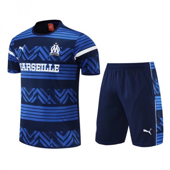 Tuta Da Track Marsiglia Manica Corta 22-23 Blu - Pantalon Corto - Clicca l'immagine per chiudere
