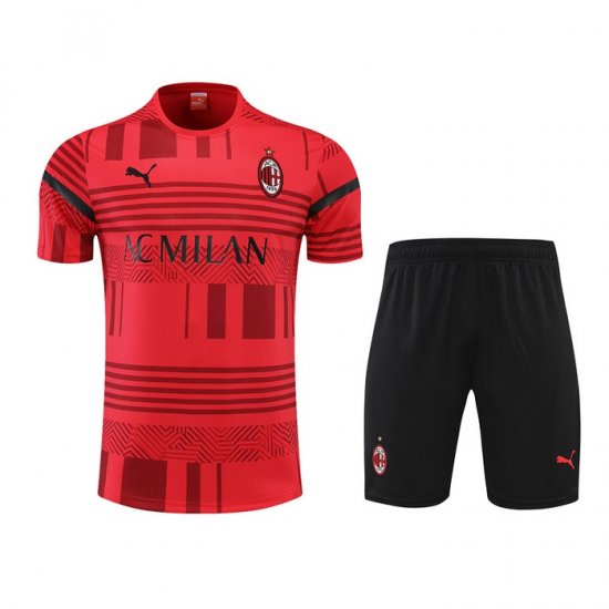 Tuta Da Track Milan Manica Corta 22-23 Rosso - Pantalon Corto - Clicca l'immagine per chiudere