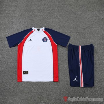 Tuta Da Track Paris Saint-germain Jordan Manica Corta 22-23 Bianco - Pantalon Corto