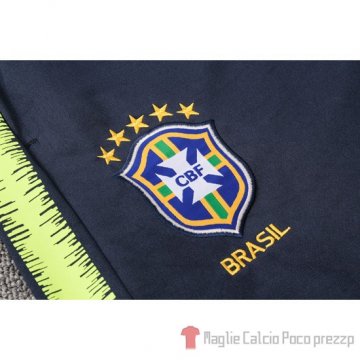 Tuta da Track Brasile Manico Corto 2018 Blu