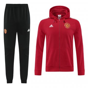 Chandal Con Capucha Del Manchester United 22-23 Rojo Chandal Con Capucha Del Manchester United 22-23 Rojo