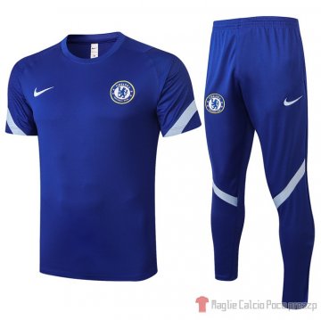 Tuta da Track Chelsea Manica Corta 20-21 Azul