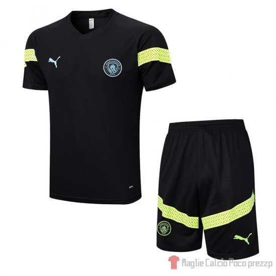 Tuta Manchester City Manica Corta 2022-23 Negro - Pantalon Corto - Clicca l'immagine per chiudere