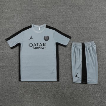 Tuta da Track Paris Saint-germain Jordan Manica Corta 23-24 Gris - Pantalon Corto