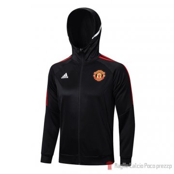 Giacca con cappuccio Manchester United 2022-23 Negro Giacca con cappuccio Manchester United 2022-23 Negro